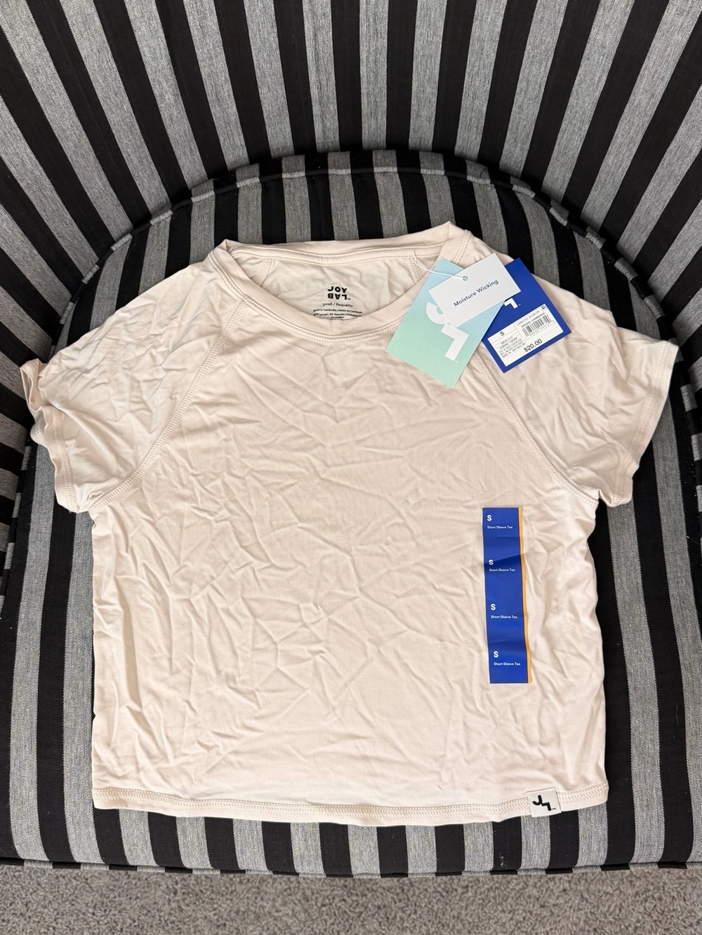 NWT JoyLab Moisture Wicking Short Sleeve Tee | Women’s Small | Almond